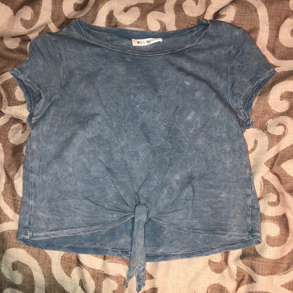 Wild honey blue crop top